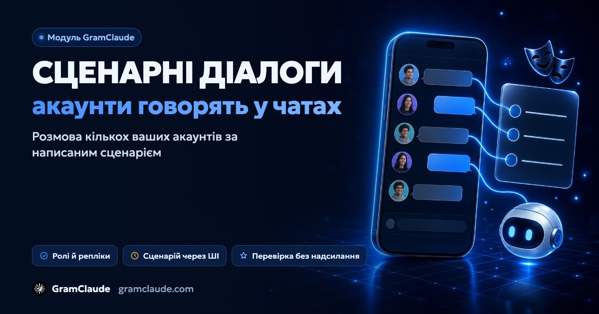 Сценарні діалоги в Telegram: розмова ваших акаунтів у чатах