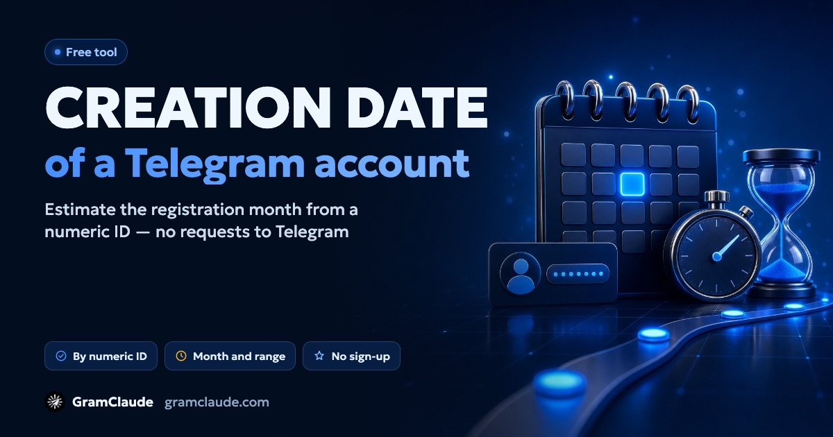 Telegram account creation date by ID: check account age